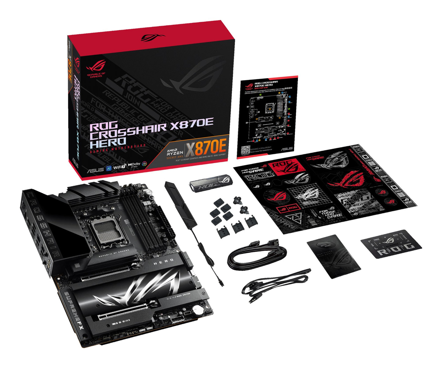ASUS ROG CROSSHAIR X870E HERO AMD X870E Socket AM5 ATX Motherboard