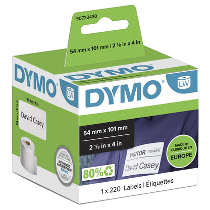 DYMO 99014/S0722430 DirectLabel-etikettes white 101mm x 54mm for Dymo 400 Duo/60mm Labels