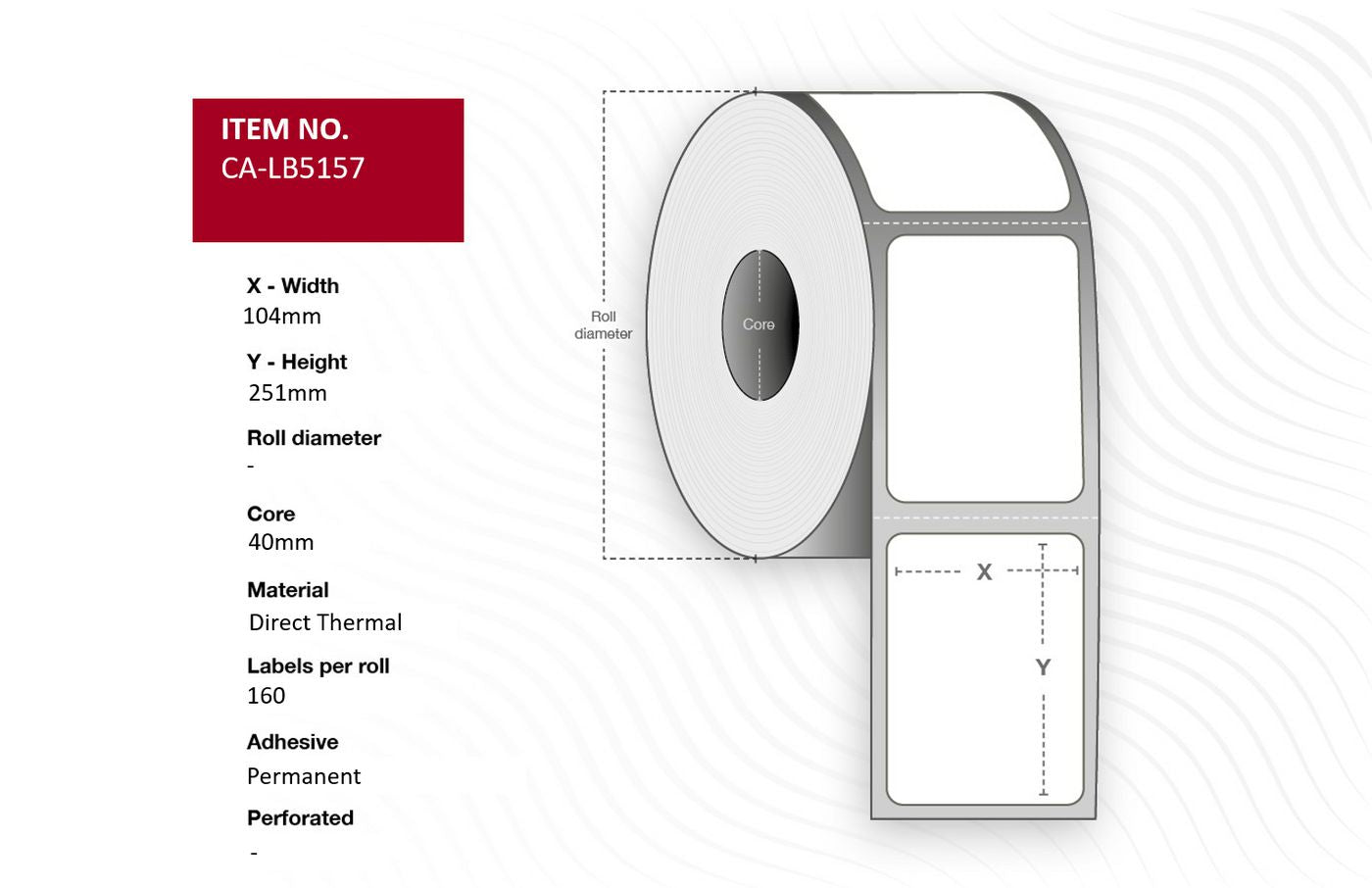 CAPTURE CA-LB5157 printer label White Labels