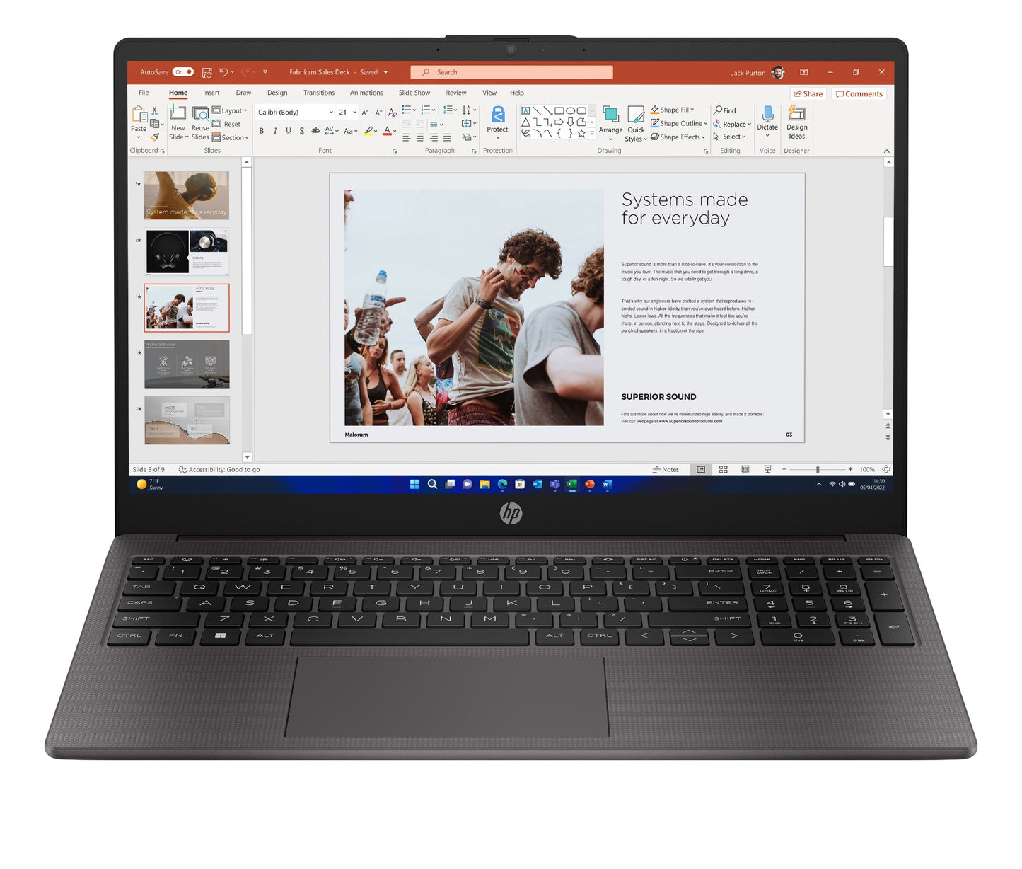 HP 255 G10 15.6" Ryzen 5 7530U 8GB 256GB SSD Laptop