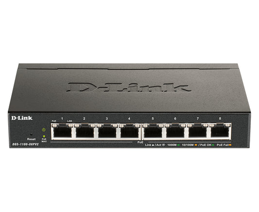 D-Link DGS-1100-08PV2/B network switch PoE