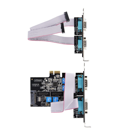StarTech.com 4-Port Serial PCIe Card, Quad-Port PCI Express to RS232/RS422/RS485 Hub