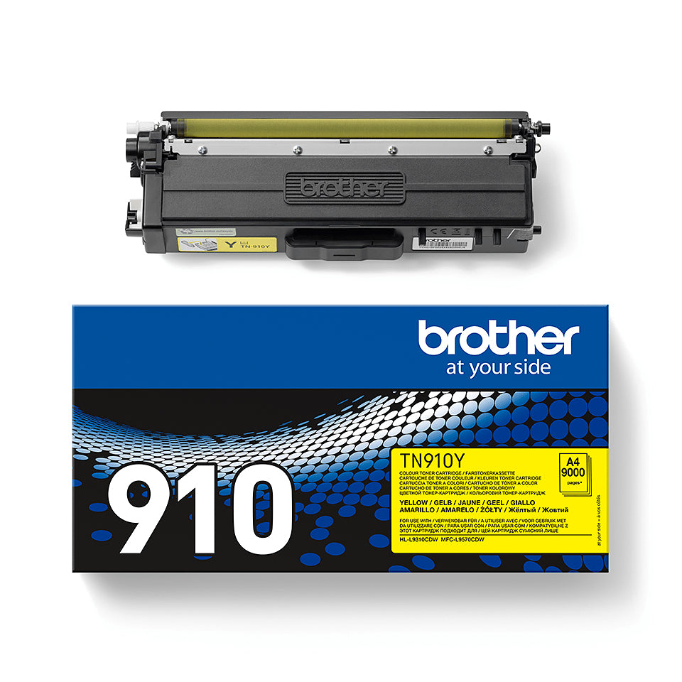 Brother TN-910Y Yellow Toner Cartridge (9K pages, Brother HL-L 9310)