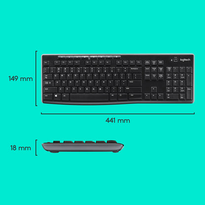 Logitech MK270 included Home Wireless Keyboard & Mouse Combo