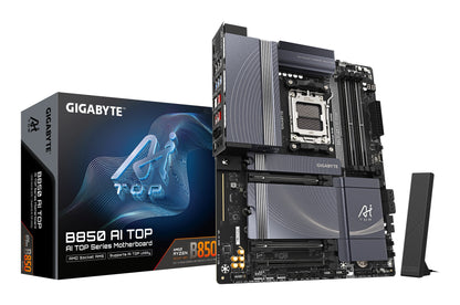 Gigabyte B850 AI TOP Motherboard - AMD Ryzen 9000 Series CPUs, 16+2+2 Phases Digital