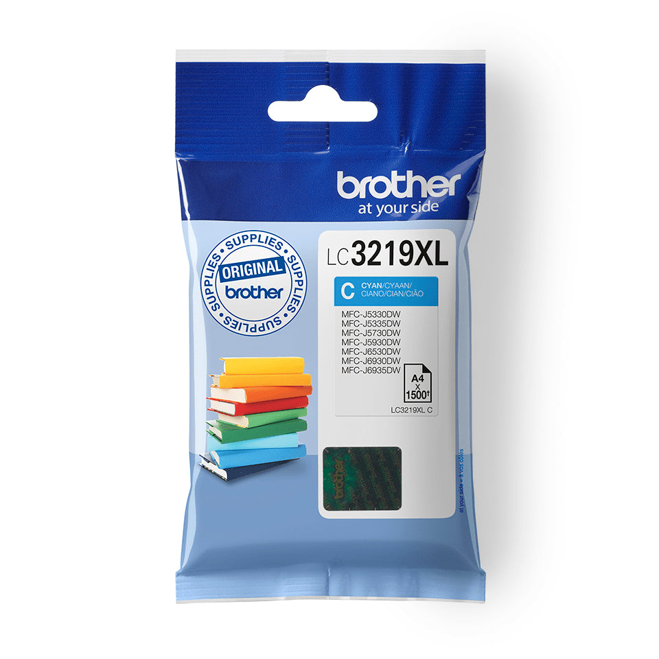 Brother LC-3219XLC Cyan Ink Cartridge (1.5K pages, Brother MFC-J 5330)