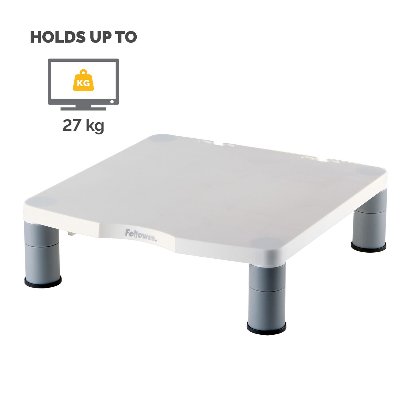 Fellowes Computer Monitor Stand with 3 Height Adjustments - Standard Monitor Riser Mount (91712)
