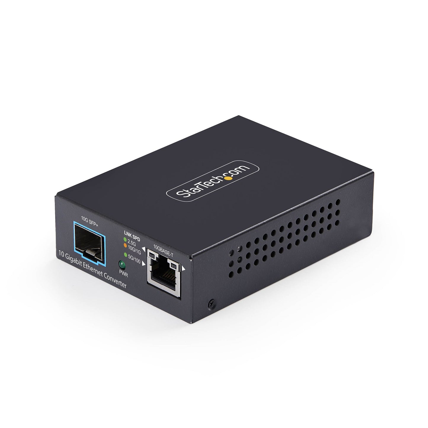 StarTech.com 10GbE Multi-Gigabit Open SFP+ Fiber Media Converter, Standalone Networking