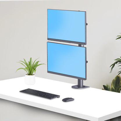 StarTech.com Desk Mount For 2x Vertically Stacked Monitors, Dual 49", Total 70lb