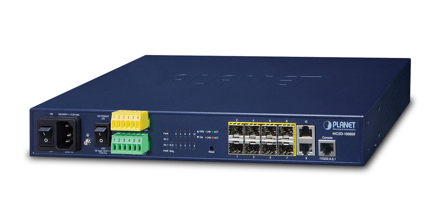 Planet MGSD-10080F network switch