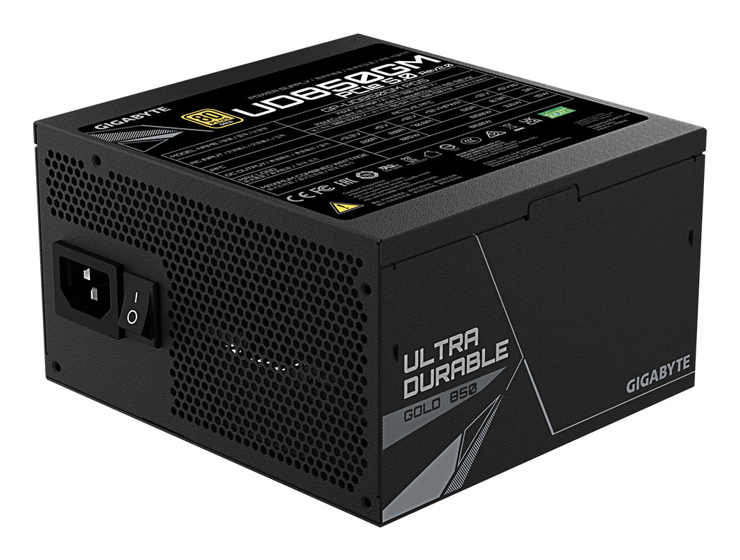 Gigabyte UD850GM PG5 V2 Power Supply Unit- PCIe Gen 5.1, 80 PLUS Gold, Fully Modular