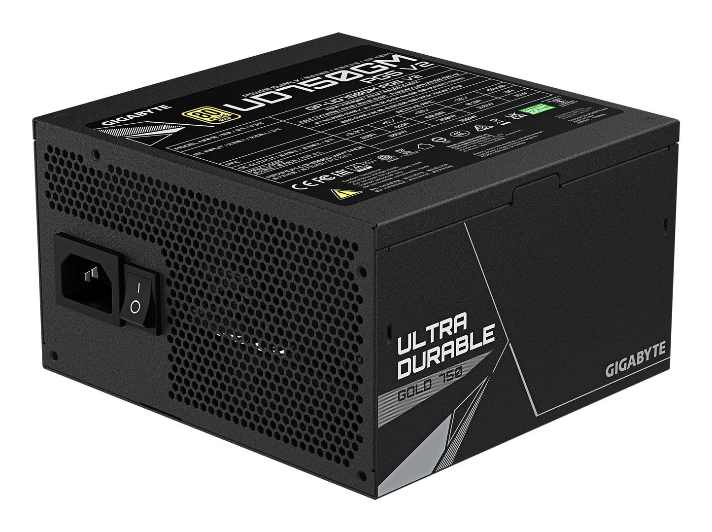 Gigabyte UD750GM PG5 V2 Power Supply Unit- PCIe Gen 5.1, 80 PLUS Gold, Fully Modular