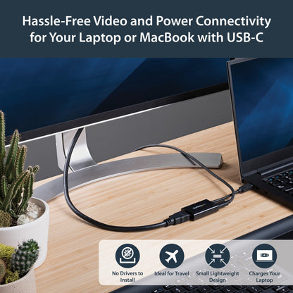 StarTech.com USB C to HDMI 2.0 Adapter with Power Delivery - 4K 60Hz USB Type-C to Hub