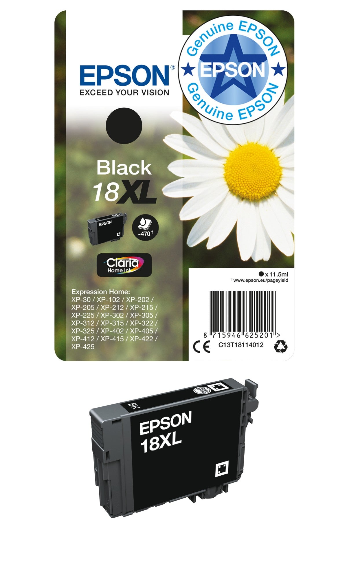 Epson C13T18064012/18 Ink Cartridge (Epson XP 30)