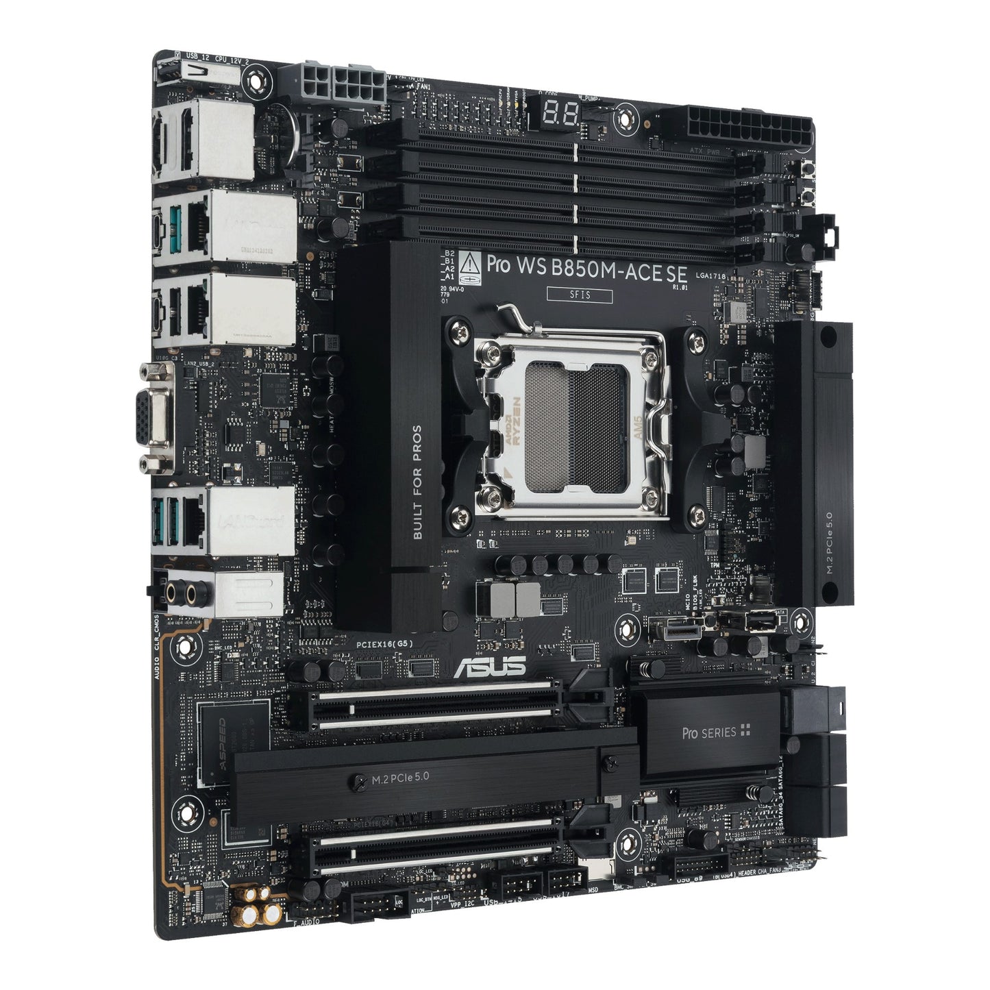 ASUS PRO WS B850M-ACE SE AMD B850 Socket AM5 micro ATX Motherboard