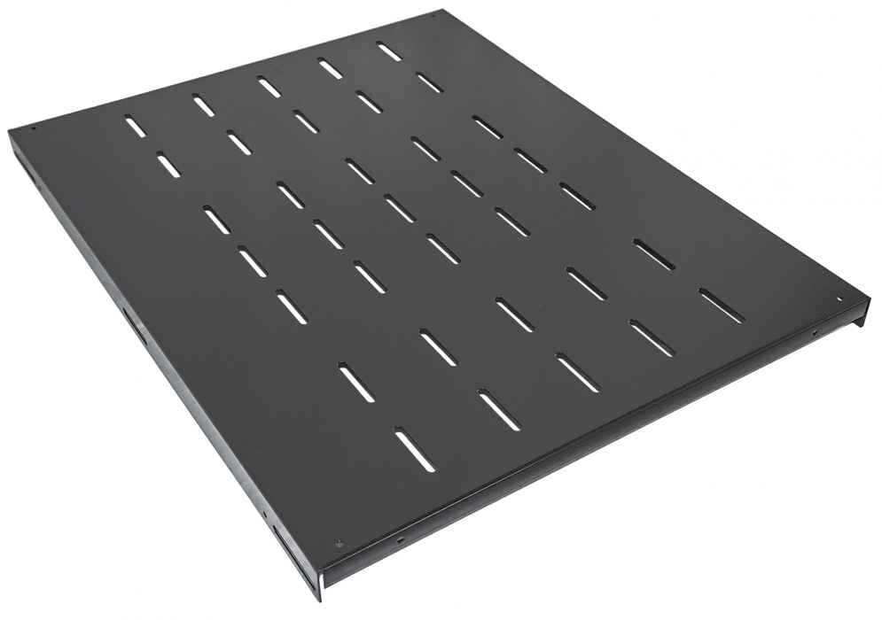 Intellinet 19" Fixed Shelf, 1U, 600mm Depth, Heavy-Duty, Max 100kg, Black Rack