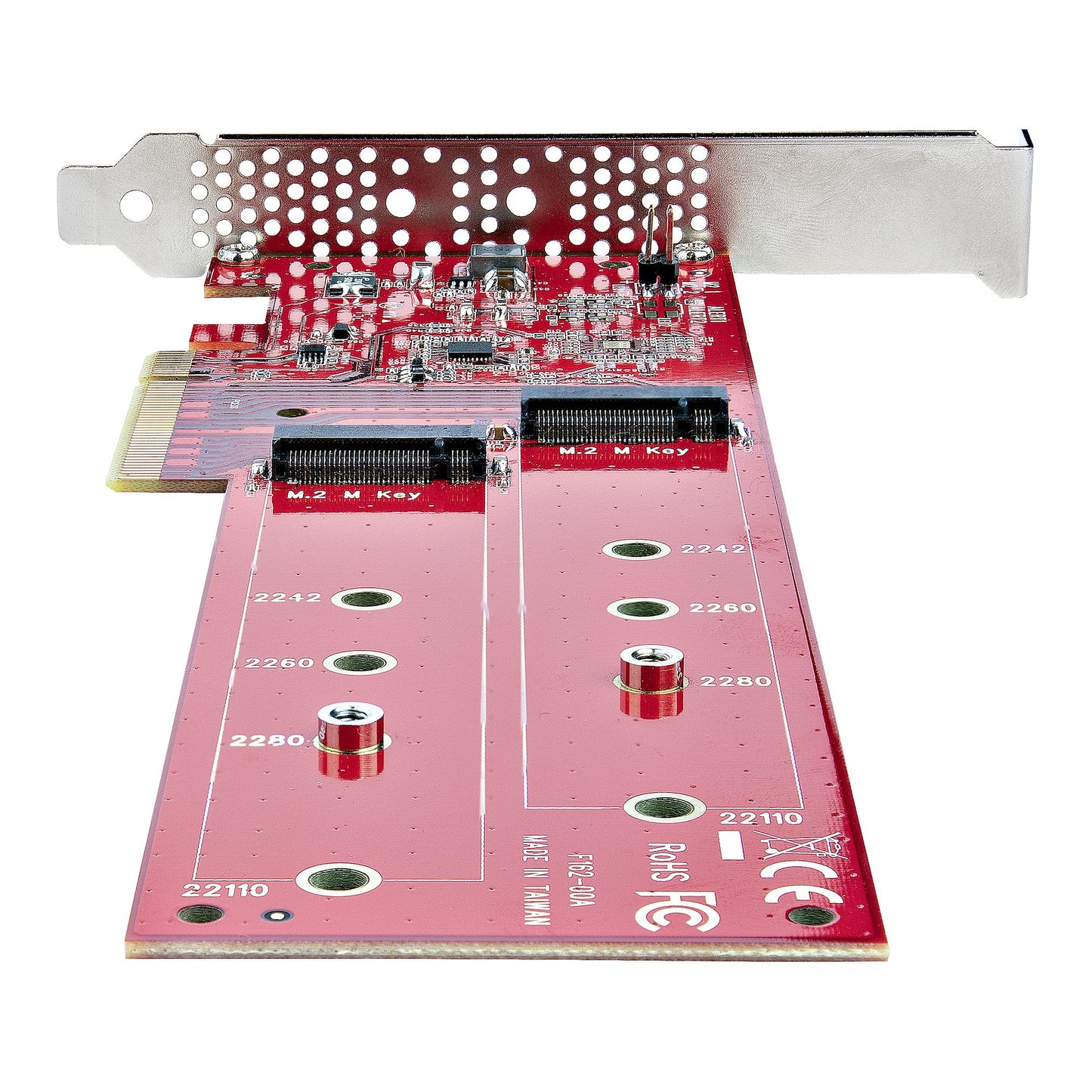 StarTech.com Dual M.2 PCIe SSD Adapter Card, PCIe x8 / x16 to Dual NVMe or AHCI M.2 Hub