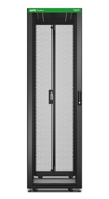 APC Easy Rack, 42U, Black, With Roof, Castors, Feet, 4 Brackets, and Side Panels, No (ER6222)
