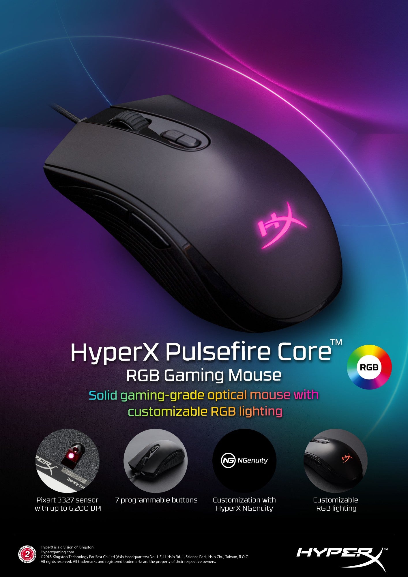 HyperX Pulsefire Core Wired Mouse