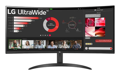 LG 34WR50QK-B 34" UWQHD VA 100Hz Curved Monitor