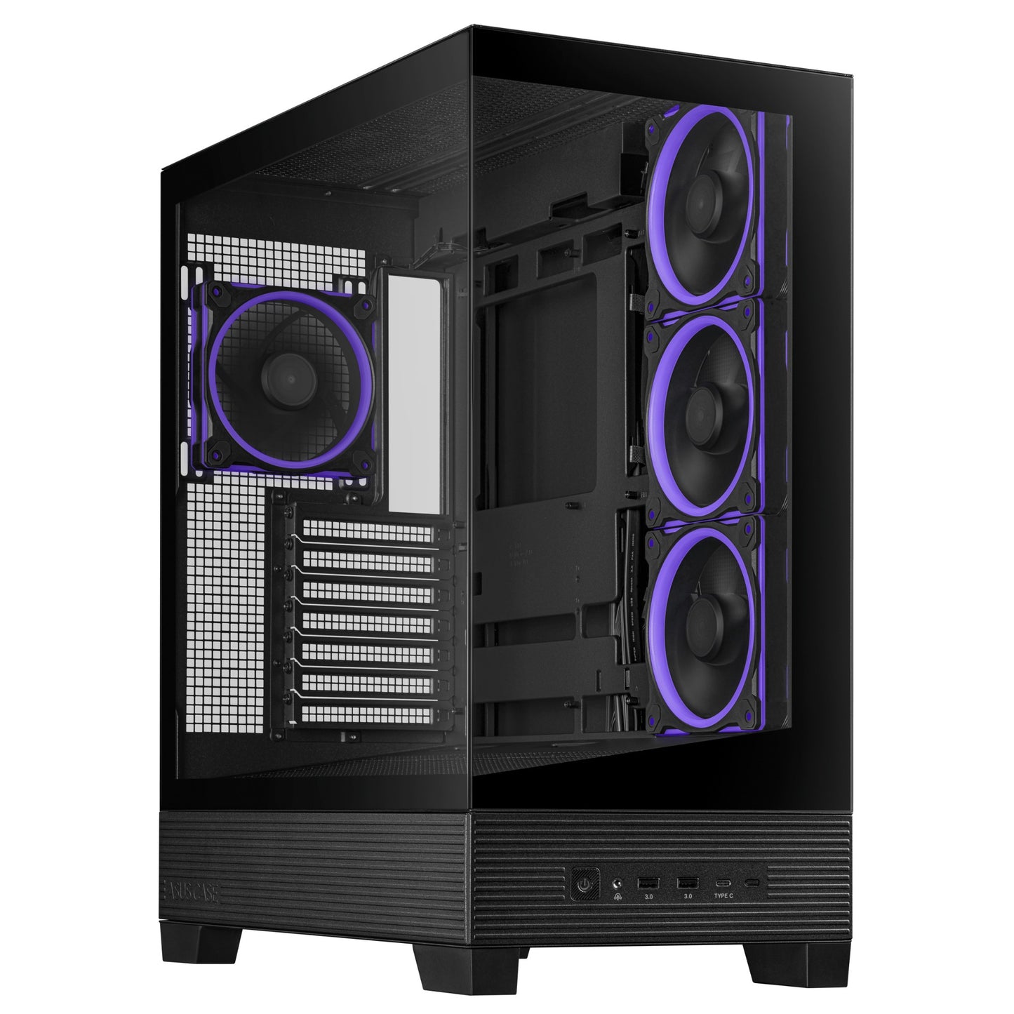 ASUS A31 Plus TG ARGB BLACK Midi Tower PC Case