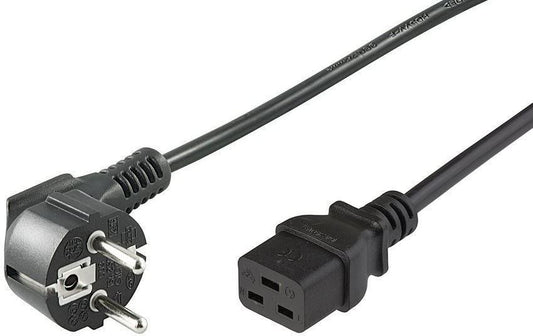 Microconnect PE0771905 power cable Black 5 m Power plug type E+F C19 coupler