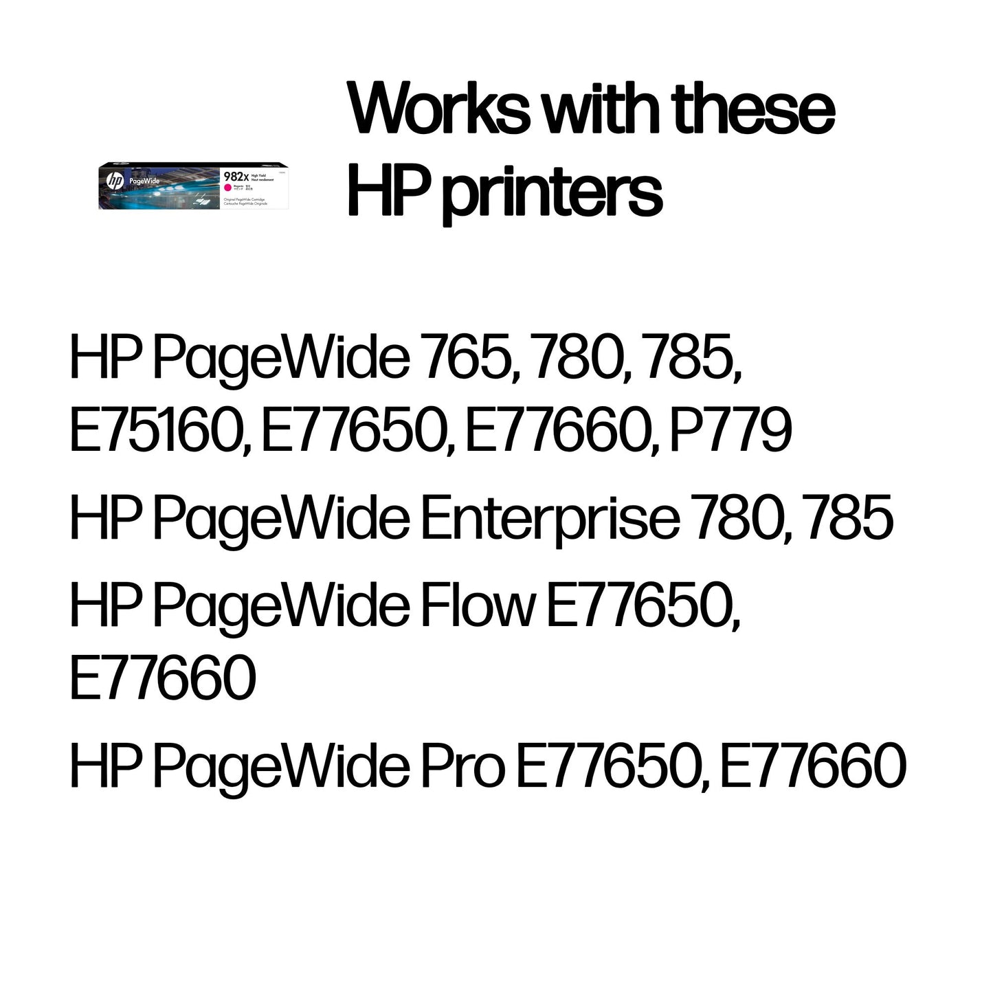 HP T0B28A/982X Magenta Ink Cartridge (16K pages, HP PageWide 765)