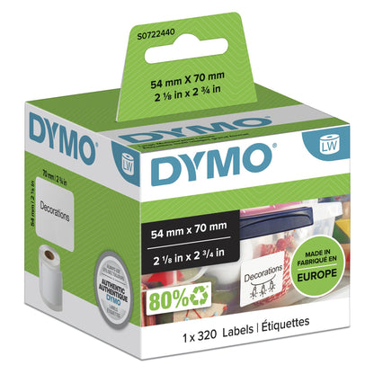 DYMO 99015/S0722440 DirectLabel-etikettes Disk 70mm x 54mm for Dymo 400 Duo/60mm Labels
