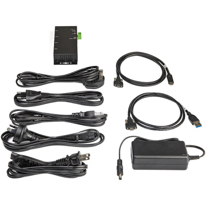 StarTech.com 4 Port USB C Hub 10Gbps - Metal Industrial USB-C Hub - 2x USB-C & 2x