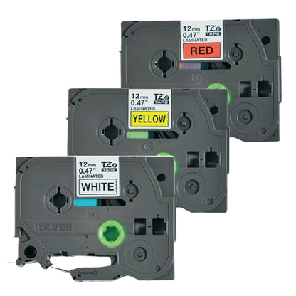 Brother TZE-31M3 DirectLabel multi pack TZE-231/431/631 12mm x 8m Pack=3 for Brother Labels