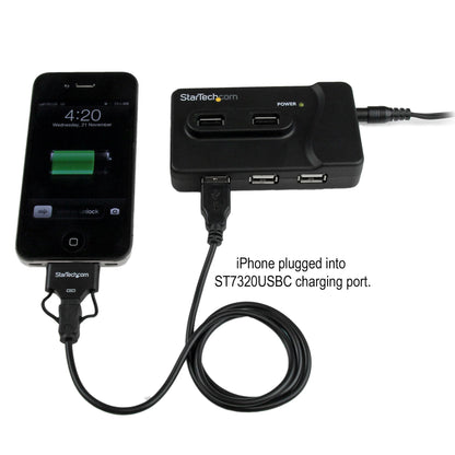 StarTech.com 6 Port USB 3.0 / USB 2.0 Combo Hub with 2A Charging Port – 2x USB 3.0 &