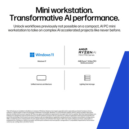HP Z2 Ryzen AI Max PRO 385 64GB 1TB SSD Mini PC