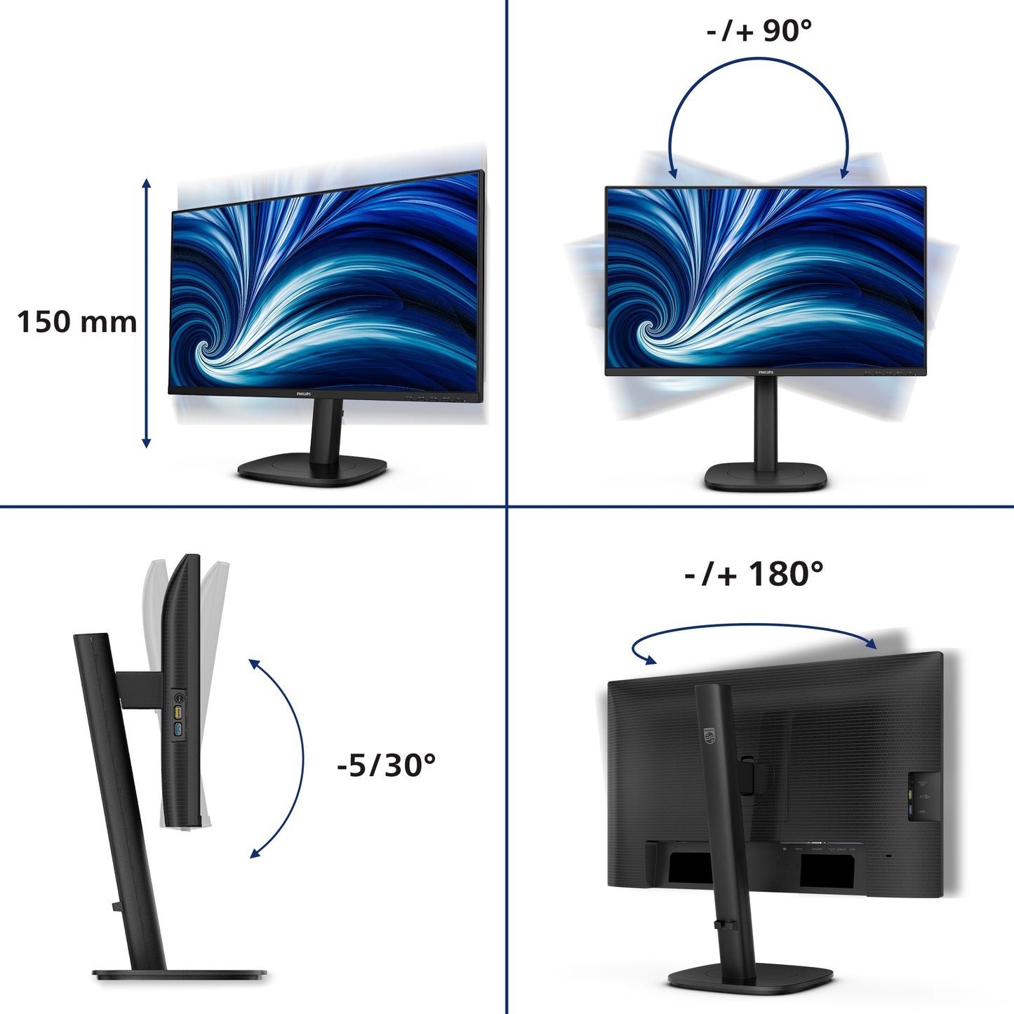 Philips 3000 series 24B2N3200J/00 23.8" Full HD IPS 120Hz Monitor