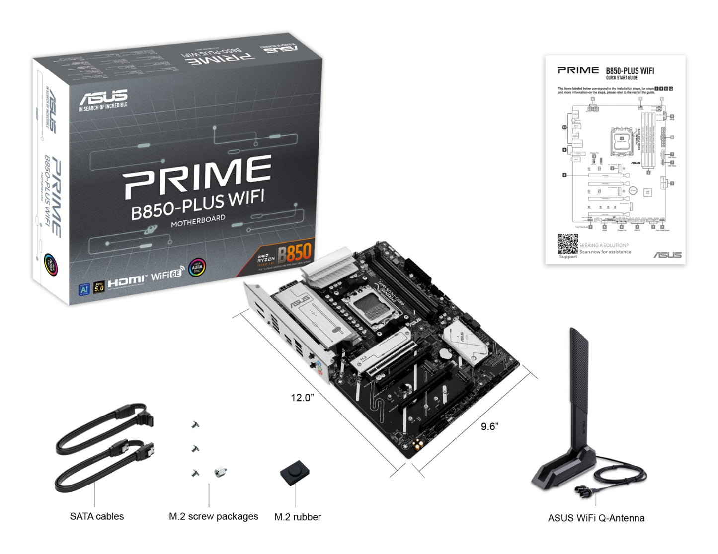 ASUS PRIME B850-PLUS WIFI AMD B850 Socket AM5 ATX Motherboard