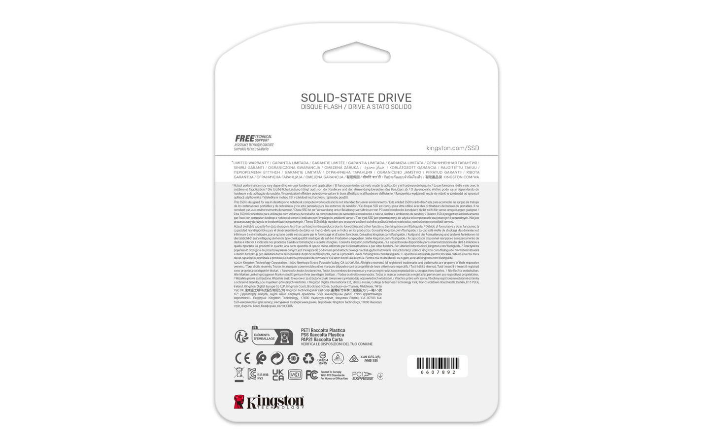 Kingston Technology SNV3S/4000G 4TB M.2 NVMe PCIe Gen4 SSD
