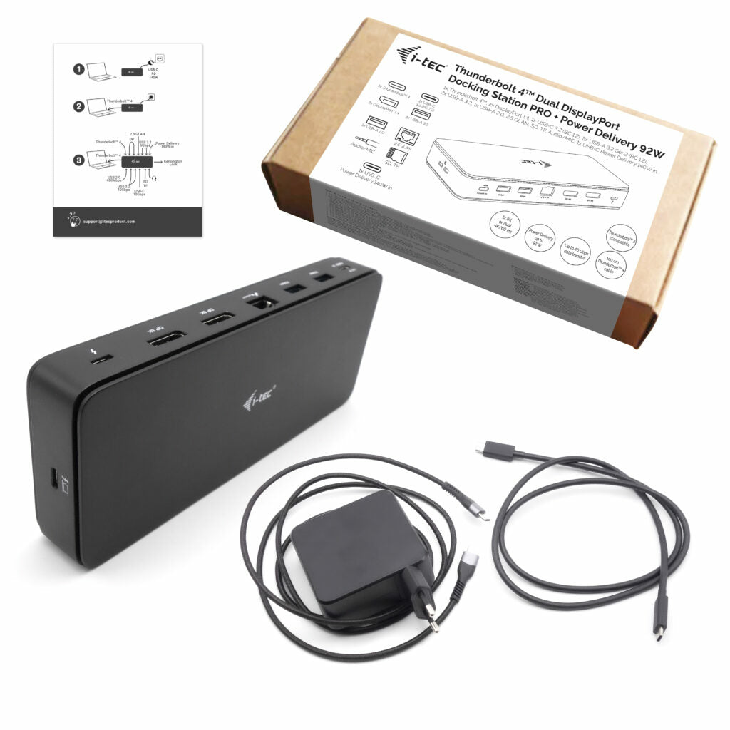 i-tec PRO + Power Thunderbolt 4 Docking Station 92W
