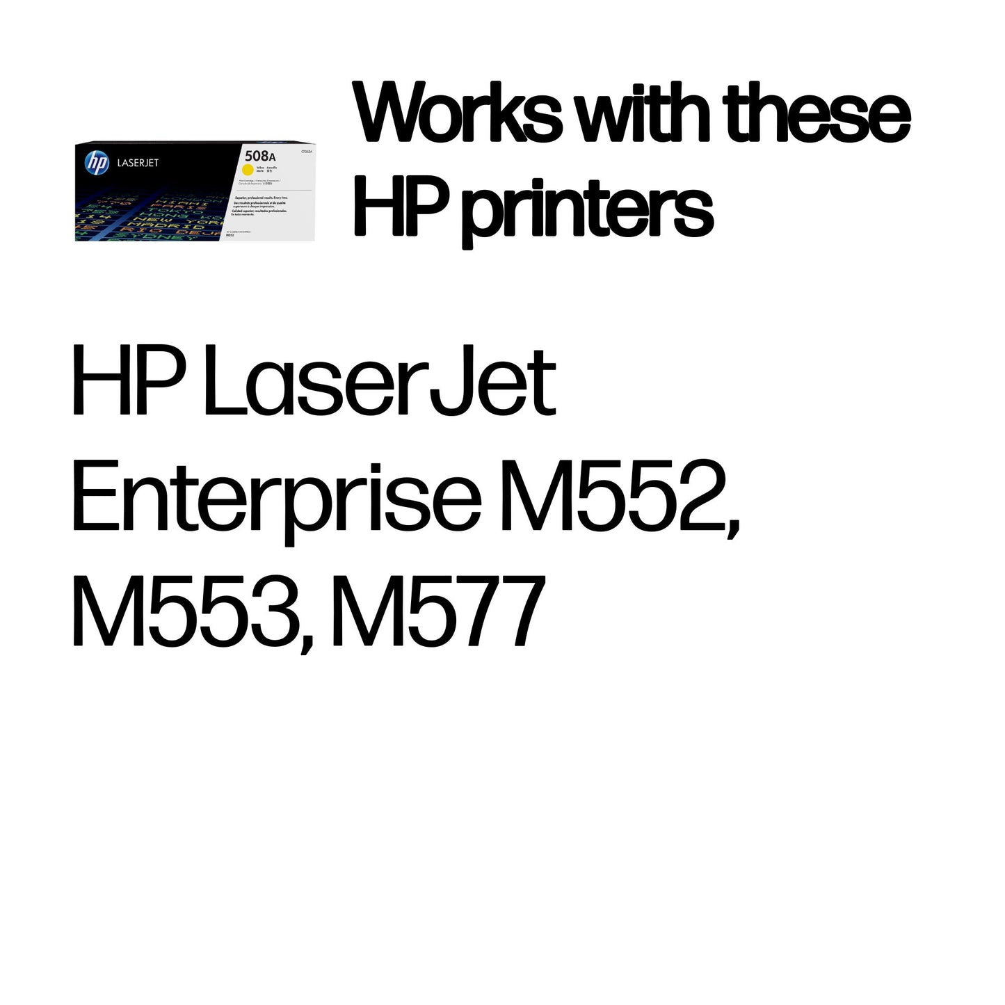 HP CF362A/508A Yellow Toner Cartridge (5K pages, HP CLJ M 552)