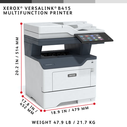 Xerox VersaLink B415 A4 47ppm Duplex Copy/Print/Scan/Fax PS3 PCL5e/6 2 Trays Total Printer