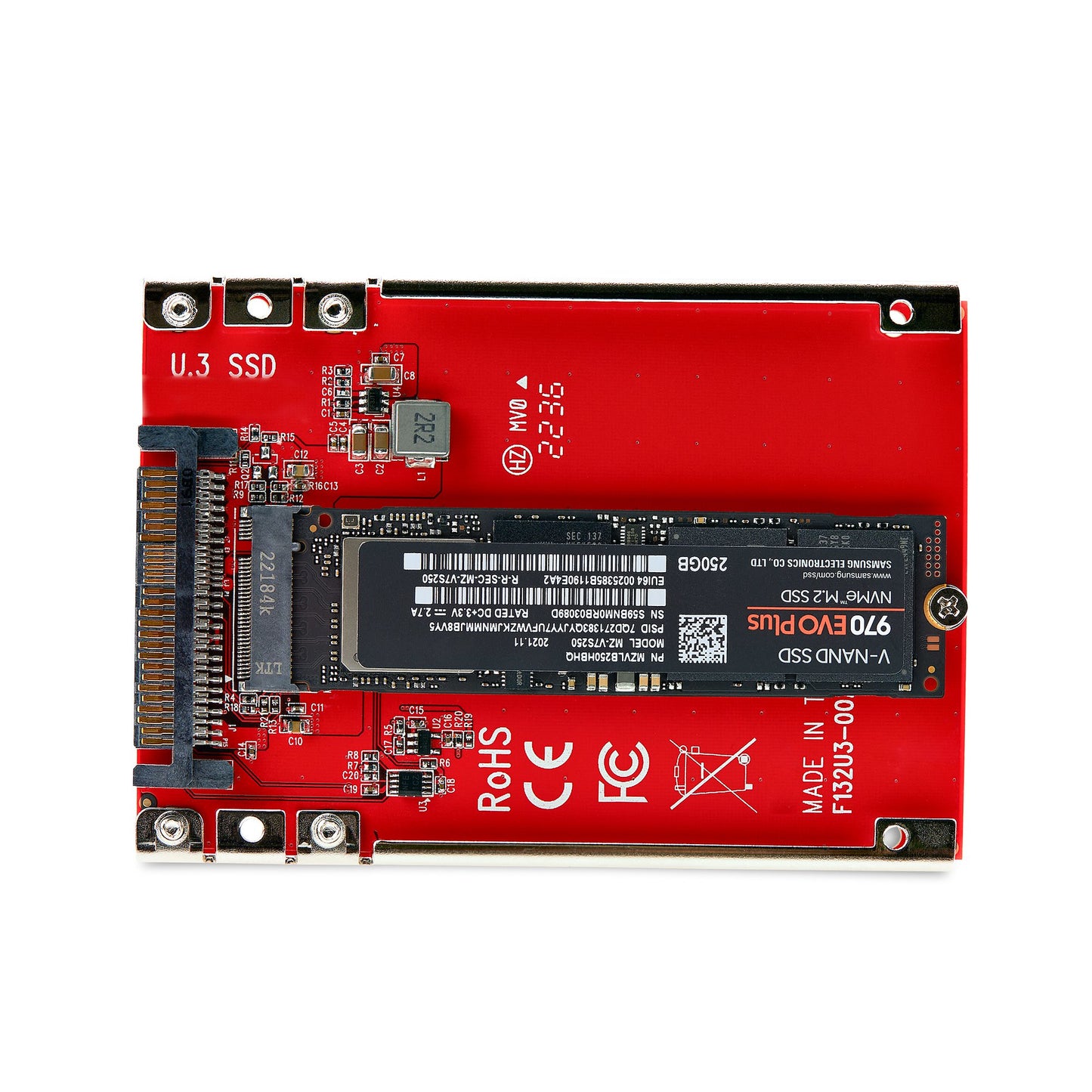 StarTech.com M.2 to U.3 Adapter for M.2 NVMe SSDs, PCIe M.2 Drive to 2.5inch U.3 Hub
