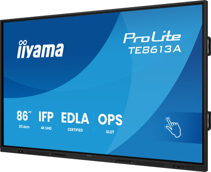 iiyama TE8613A-B2AG Signage Display Kiosk design 2.17 m 4K UHD IPS Touch Monitor