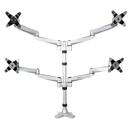 StarTech.com Desk Mount Quad Monitor Arm – Premium Articulating VESA 4 Monitor Mount