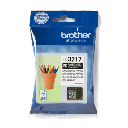 Brother LC-3217BK Black Ink Cartridge (550 pages, Brother MFC-J 5330)