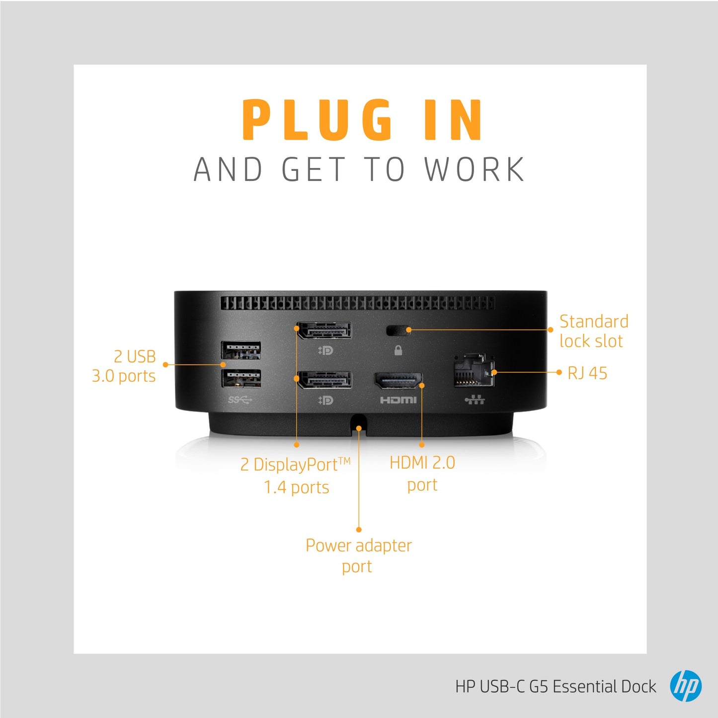 HP G5 Essential USB-C Docking Station
