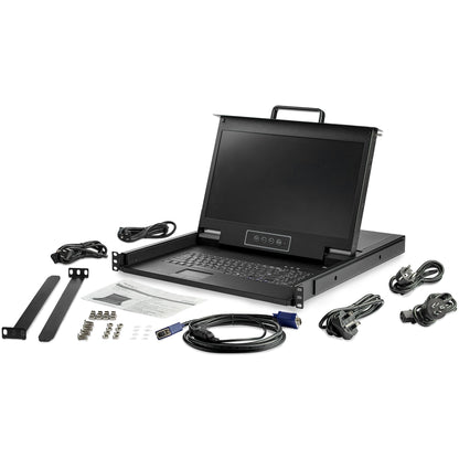 StarTech.com Rackmount KVM Console HD 1080p - Single Port VGA KVM with 17" LCD