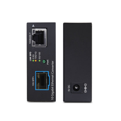 StarTech.com 10GbE Multi-Gigabit Open SFP+ Fiber Media Converter, Standalone Networking