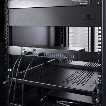 StarTech.com 16-Port Industrial USB 3.0 Hub 5Gbps, Metal, DIN/Surface/Rack