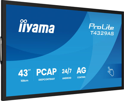 iiyama T4329AS-B1AG 42.5" 4K UHD VA Touch Monitor