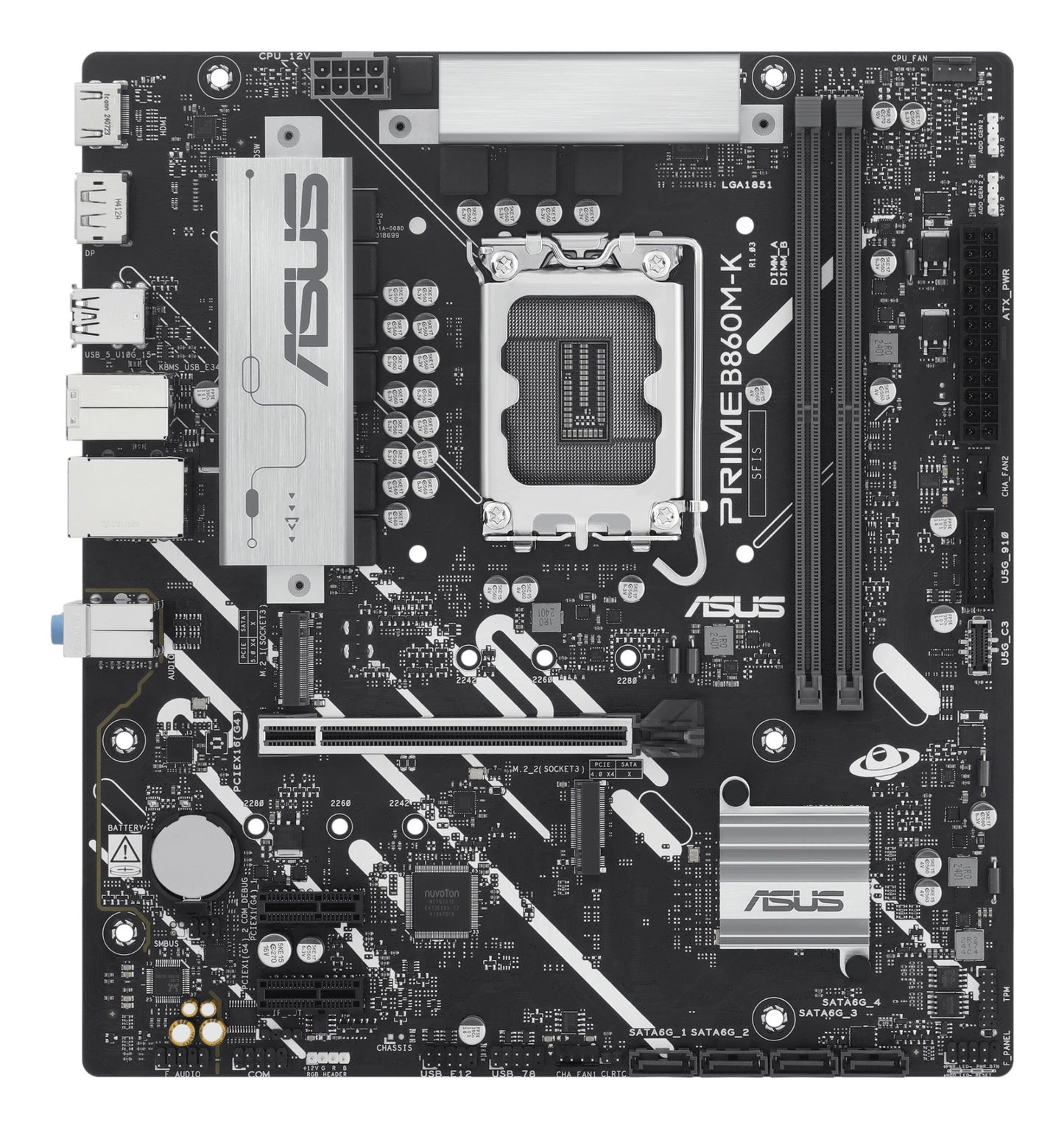 ASUS PRIME B860M-K Intel B860 LGA 1851 (Socket V1) micro ATX Motherboard