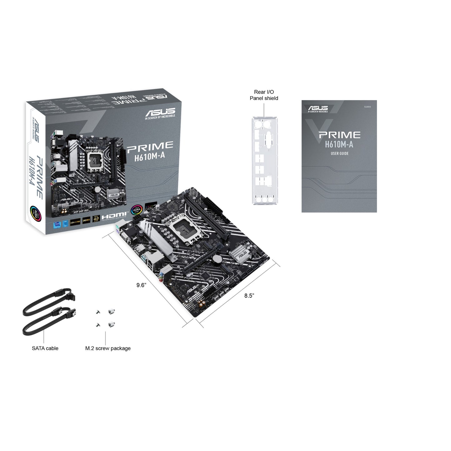 ASUS PRIME H610M-A-CSM Intel H610 LGA 1700 micro ATX Motherboard