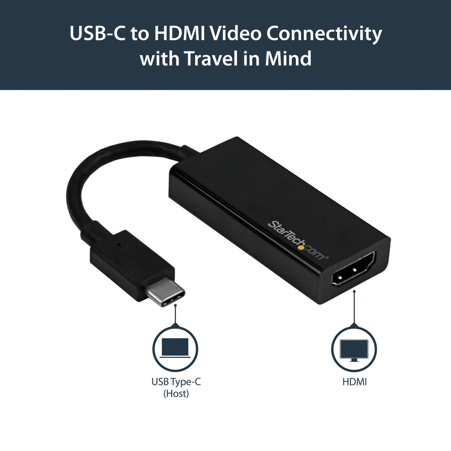 StarTech.com USB-C to HDMI Adapter - 4K 60Hz Hub